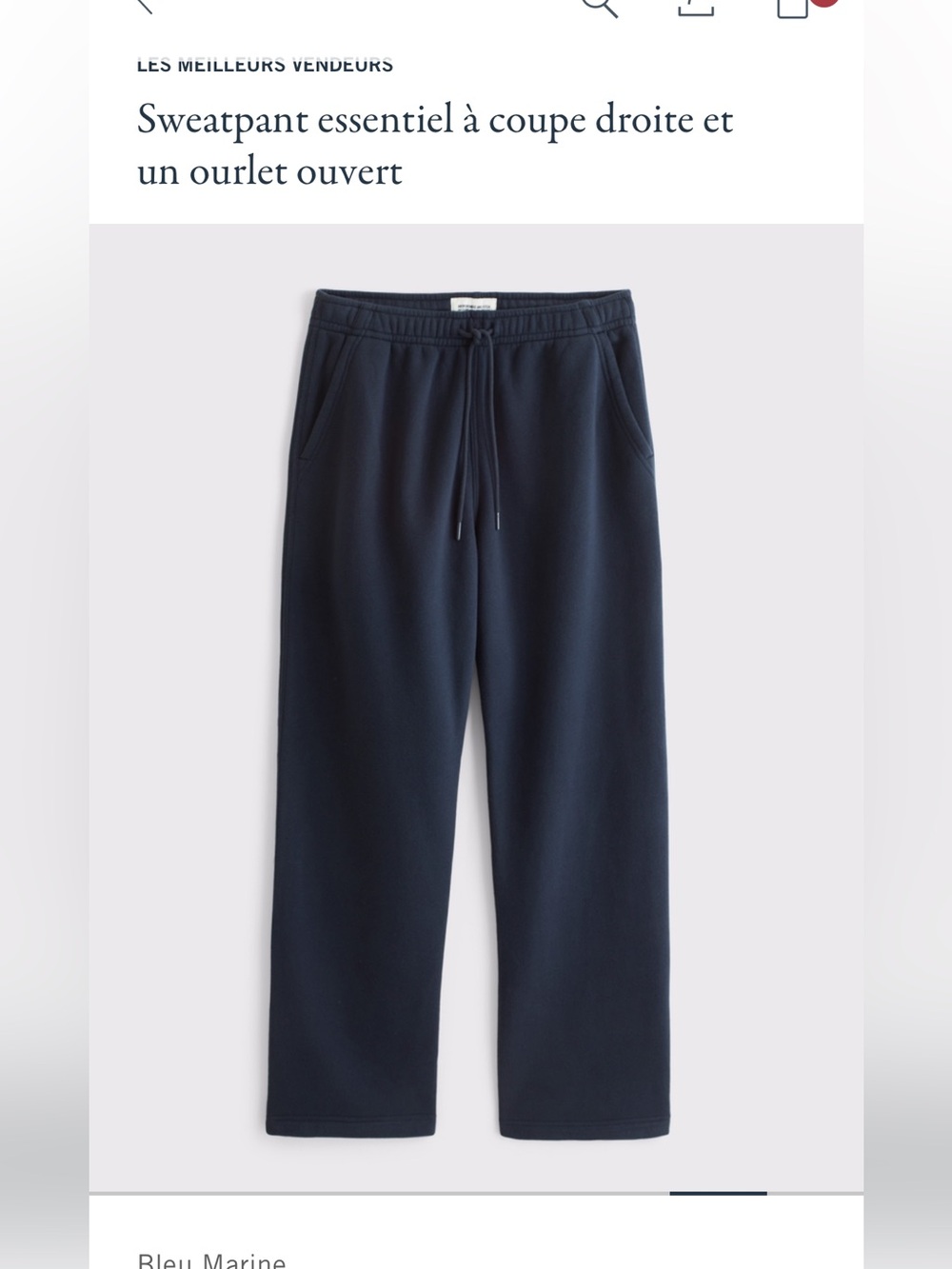 Abercrombie Men's Straight Sweatpants in Navy
